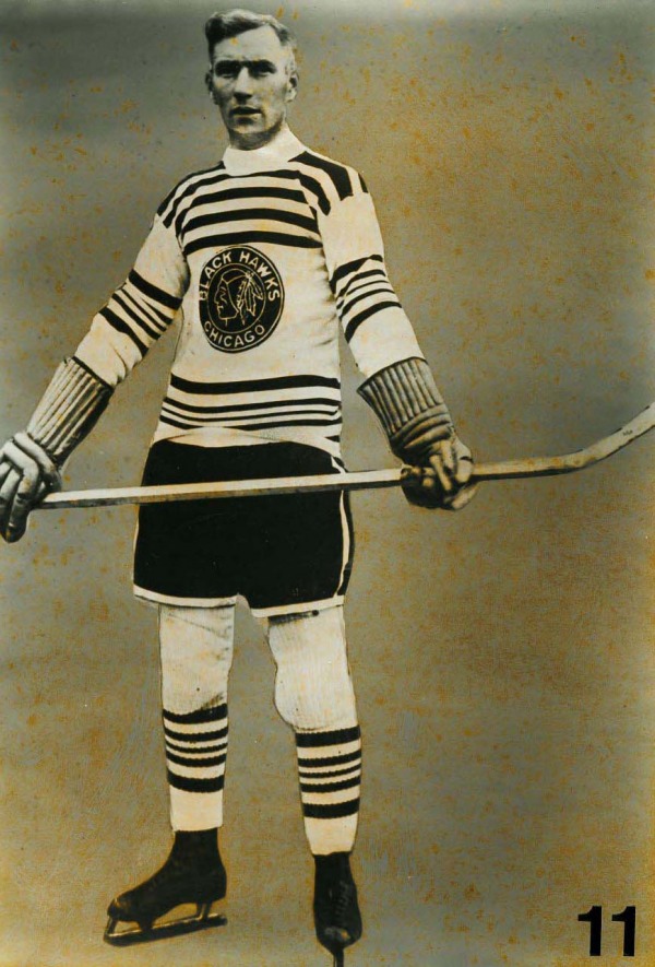 Photograph of Dick Irvin wearing hockey uniform