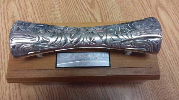 Engraved Queen's baton from the 1994 Commonwealth Games