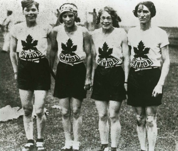photograph of women's relay team 1928