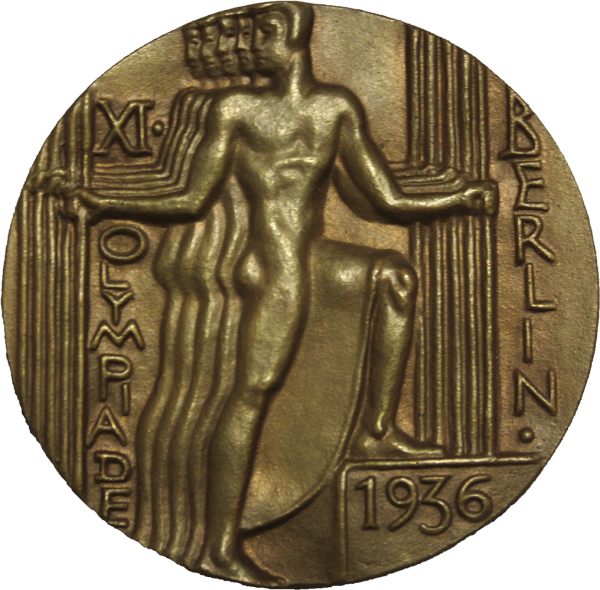 medallion with human figure Berlin 1936