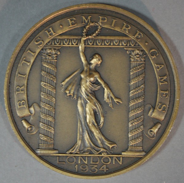 1934 commemorative medallion from British Empire Games