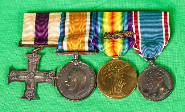 military medal bar with Military Cross of Percy Molson
